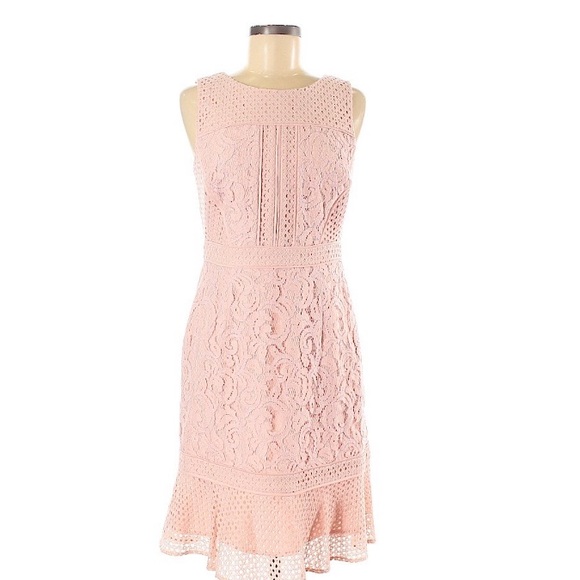 pale pink lace dress